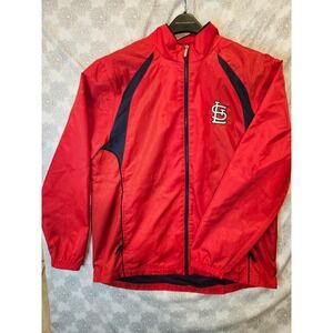 Reebok St. Louis Cardinals MLB Baseball Windbreaker Full Zip Jacket Mens‎ - L